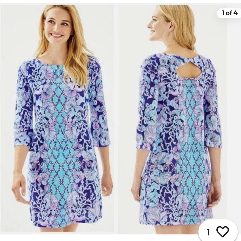 LILLY PULITZER Dress BAY LAPIS LAZULI Your Biggest Fun Blue Dress Sz S Like New